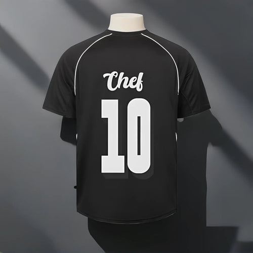 Funktionelles Teamshirt mit "Chef" Backprint - Black MarketPrint