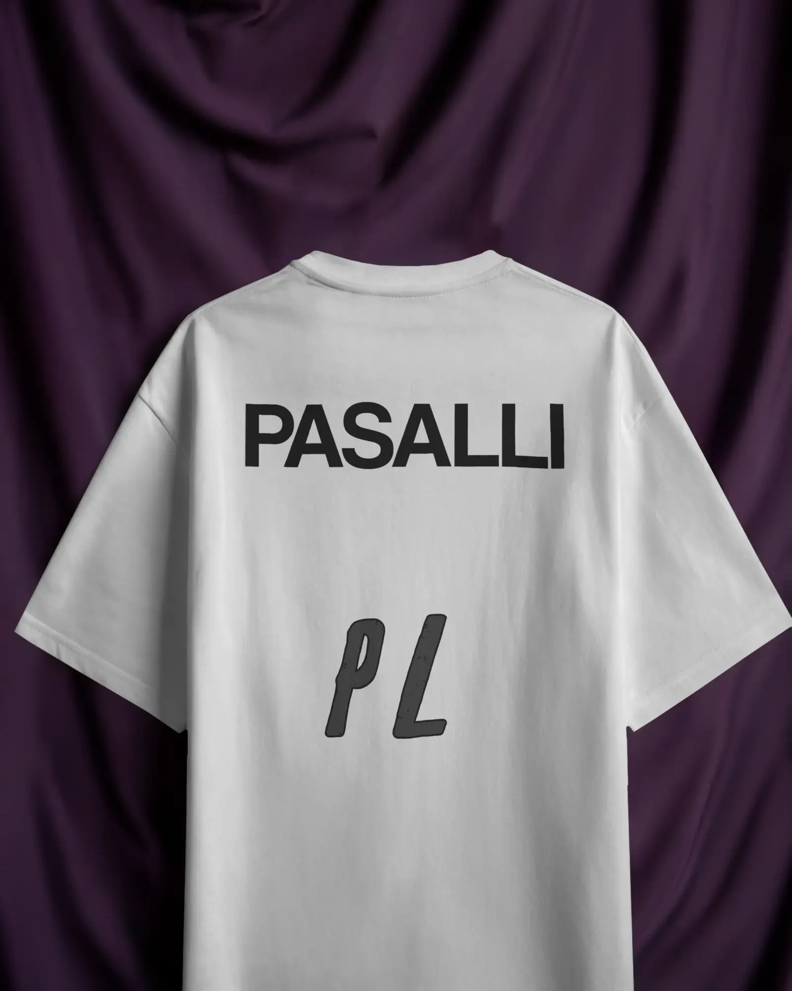 Pasalli Originals Classic T-Shirt -  Front Stick & Back Print - White Pasalli