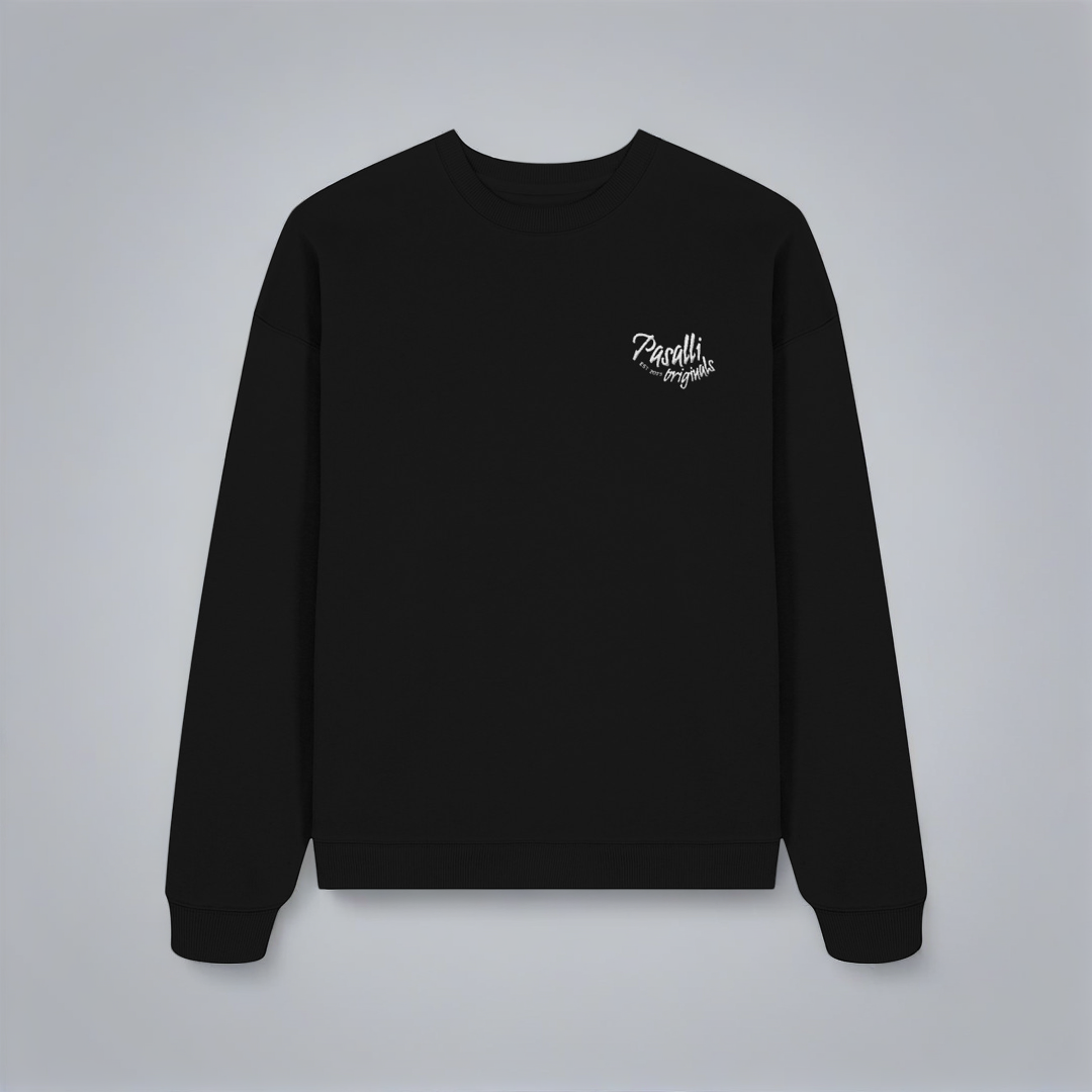 Premium Oversized Sweatshirt mit Stick - Black Shirtee