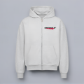 VACANCY Oversized Zipper Hoodie - Heather Grey MarketPrint