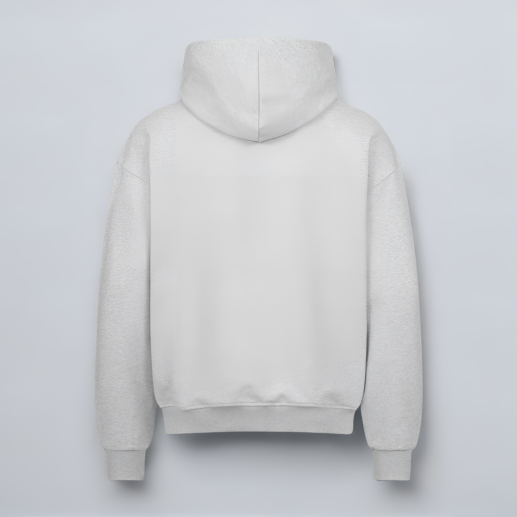 VACANCY Oversized Zipper Hoodie - Heather Grey MarketPrint