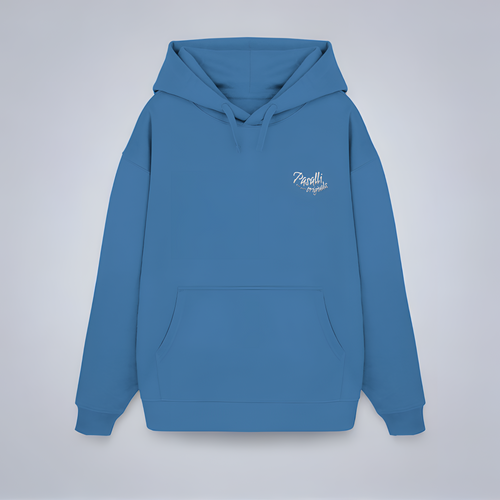 Heavy Organic Oversized Hoodie mit Stick - Mindful Blue Shirtee