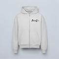 VACANCY Oversized Zipper Hoodie - Back and Front Print - Heather Grey MarketPrint
