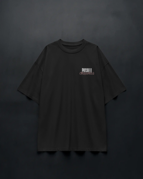 Heavy Oversized Organic T-Shirt mit Stick - Black  - Freestyler Heavy Oversized T-Shirt ST/ST mit Stick Shirtee