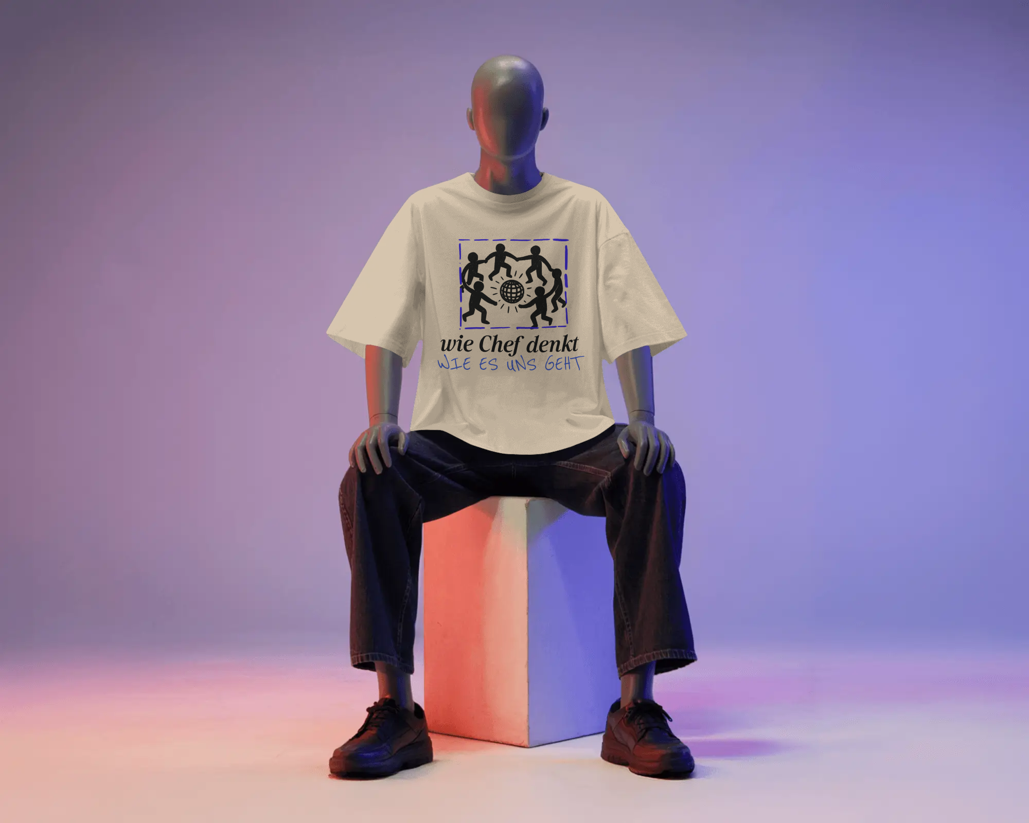 Unisex T-Shirt - wie Chef denkt, wie es uns geht