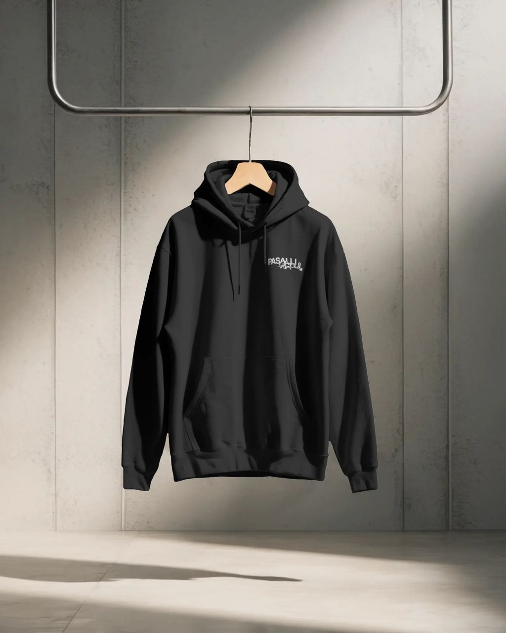 Pasalli Originals Premium Hoodie mit Stick - Front and Back Print - Black Pasalli