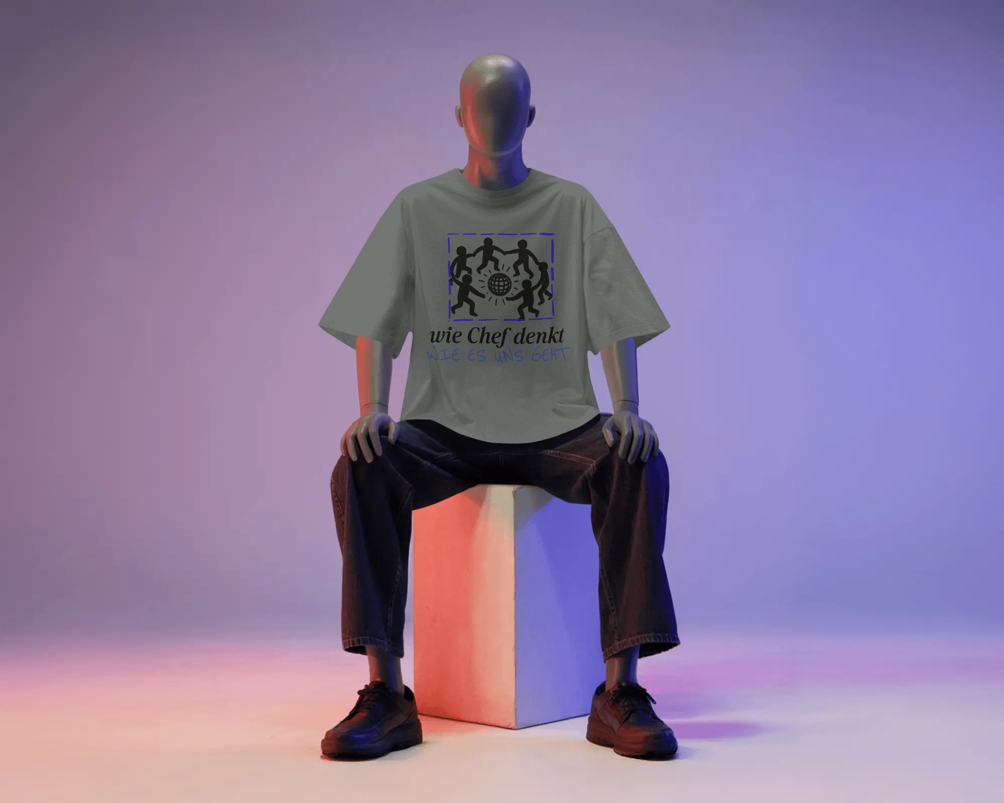 Unisex T-Shirt - wie Chef denkt, wie es uns geht