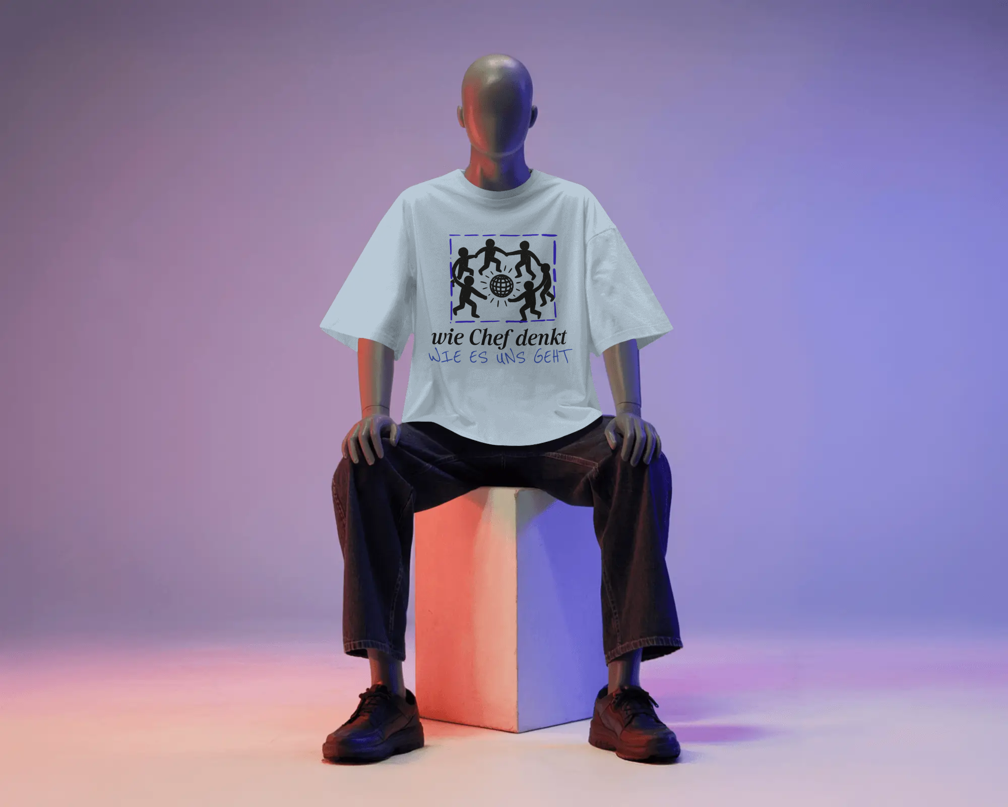 Unisex T-Shirt - wie Chef denkt, wie es uns geht