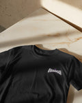 Premium Organic Oversized T-Shirt - Front and Sleeve Stick - Black