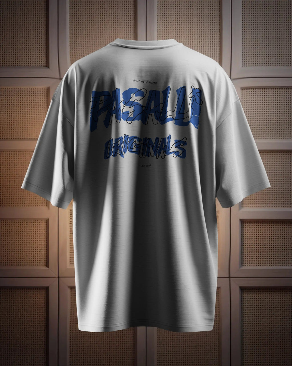 Pasalli Originals Heavy Oversized Organic T-Shirt - White - Back and Front Print